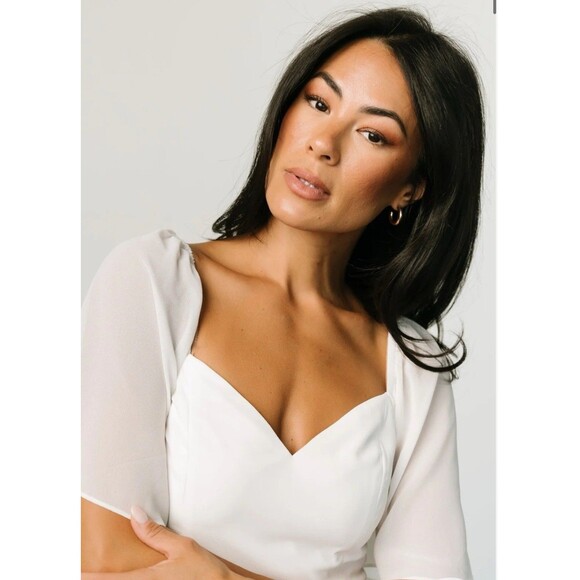 BALTIC BORN Sierra Sweetheart Maxi Dress Medium White NEW Wedding Bride Formal - Picture 4 of 13